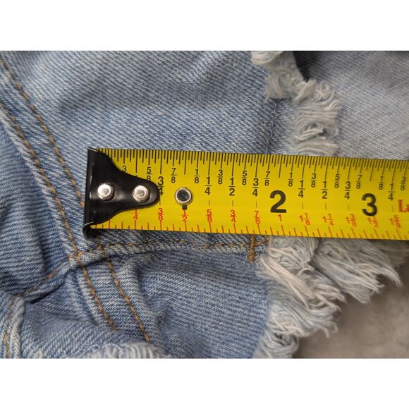 Kendall + Kylie The Hipster Short Denim Light Wash Size 9/29 2" Inseam - Picture 5 of 6